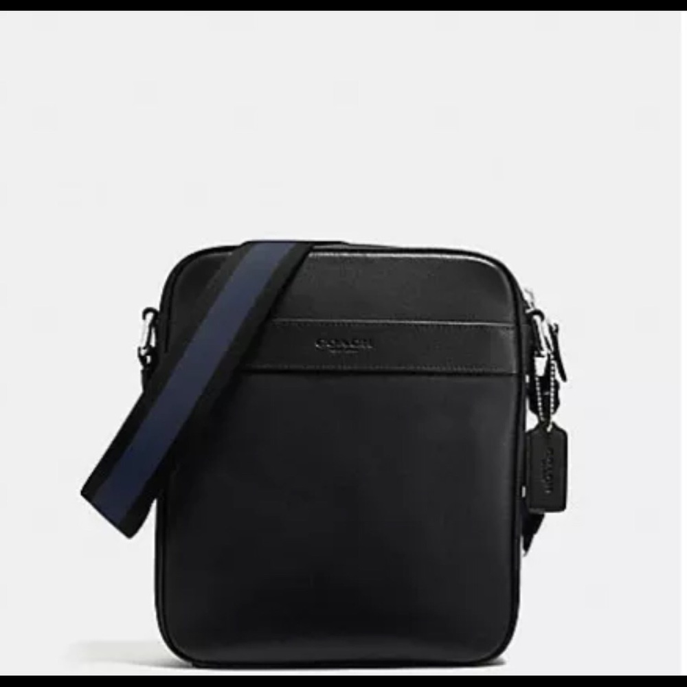 Coach Men’s Leather Messenger Bag NWT black - - Picture 7 of 8